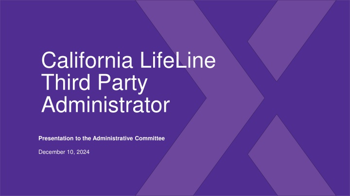 california lifeline third party administrator n.w