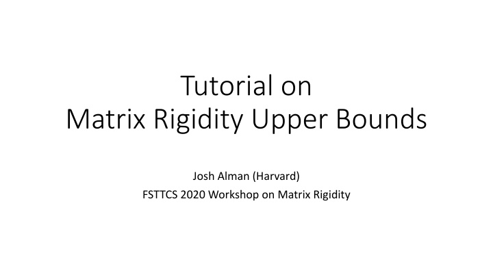 tutorial on n.w