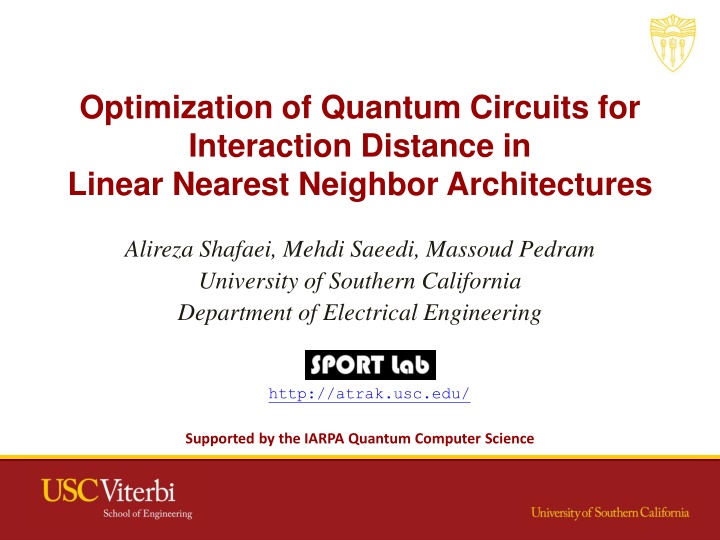 optimization of quantum circuits for interaction n.w
