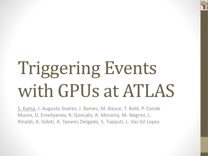 triggering events with gpus at atlas n.w