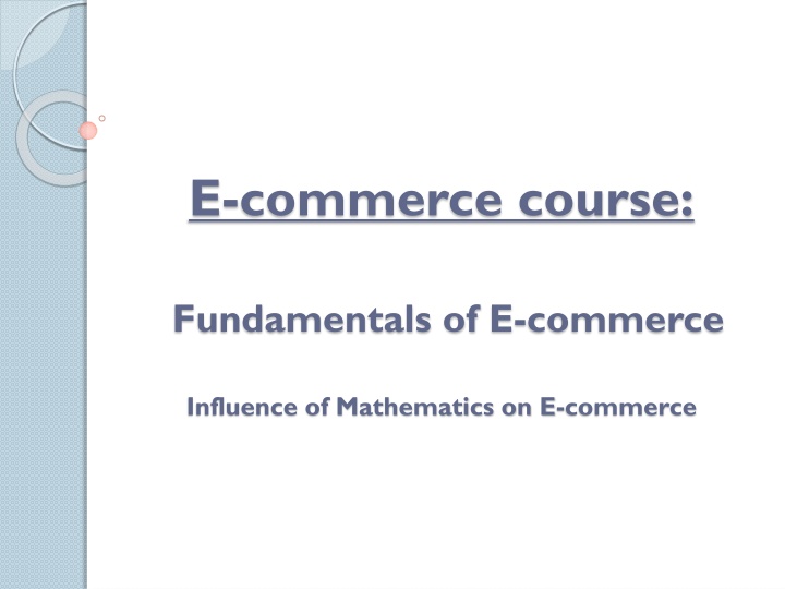 e commerce course n.w