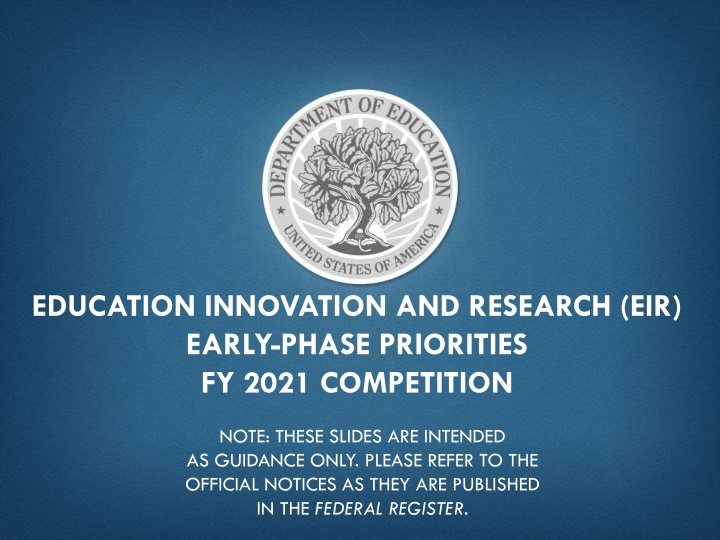 education innovation and research eir early phase n.w