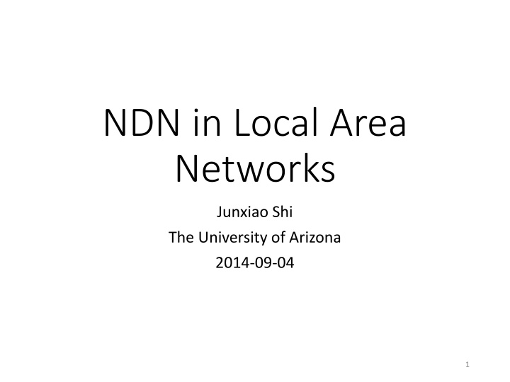 ndn in local area networks n.w