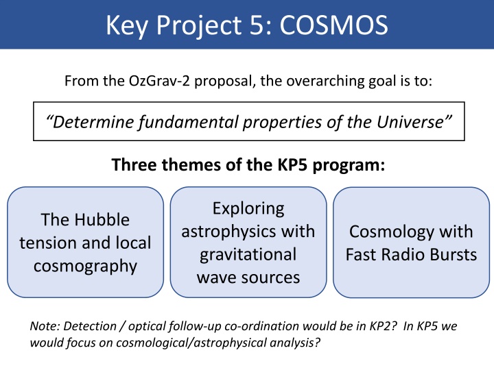 key project 5 cosmos n.w