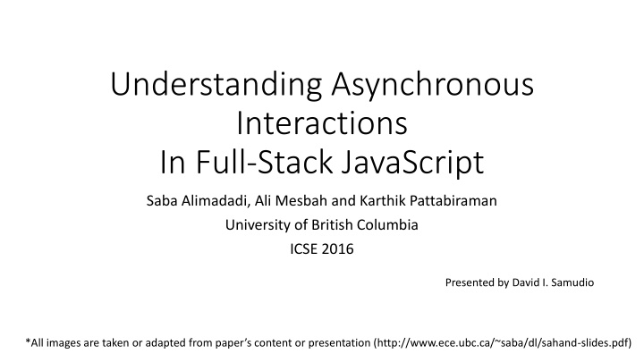 understanding asynchronous interactions in full n.w