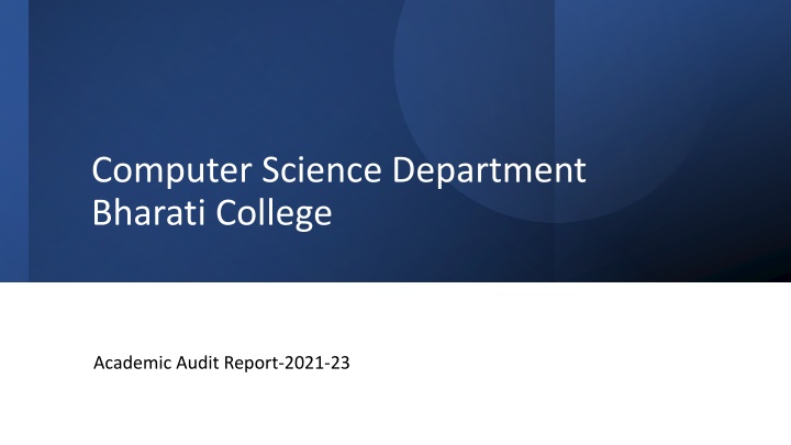 computer science department bharati college n.w