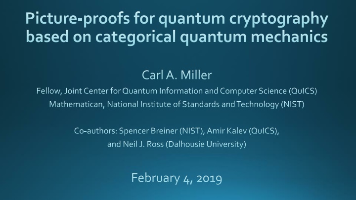 picture proofs for quantum cryptography based n.w