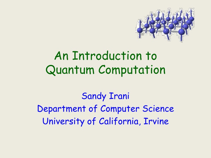 an introduction to quantum computation n.w