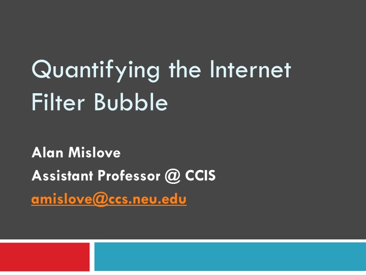 quantifying the internet filter bubble n.w