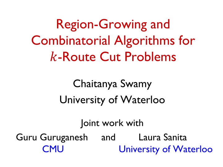region growing and combinatorial algorithms n.w