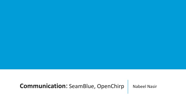 communication seamblue openchirp n.w