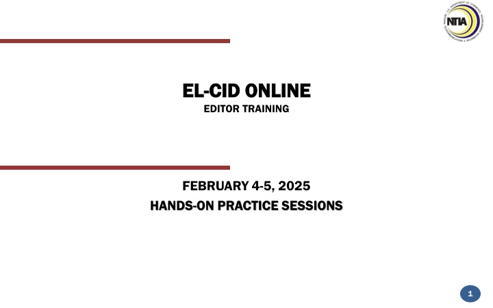 el el cid online cid online editor training n.w