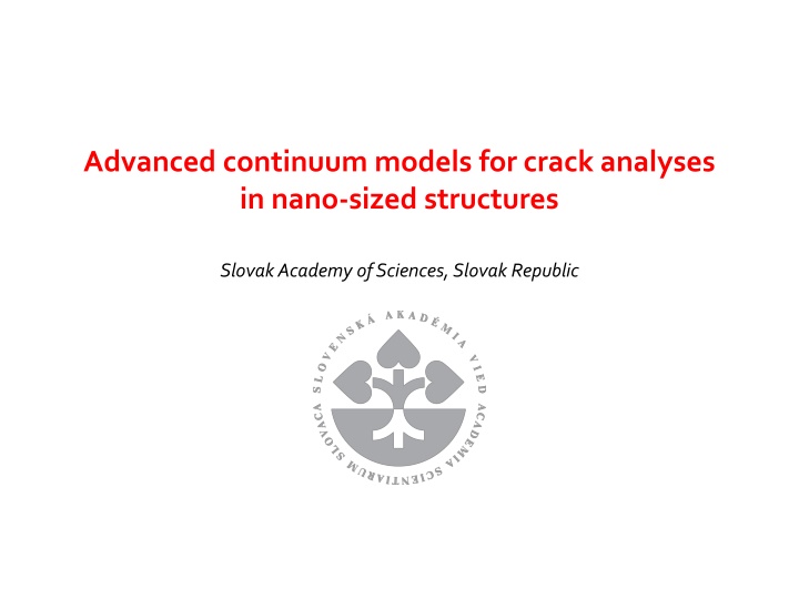 advanced continuum models for crack analyses n.w