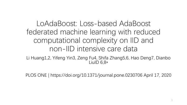 loadaboost loss based adaboost federated machine n.w