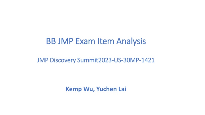 bb jmp exam item analysis bb jmp exam item n.w