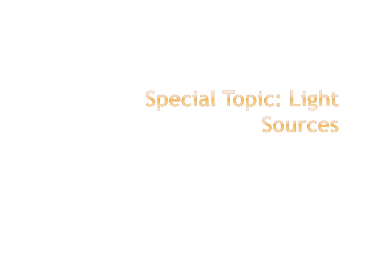 special topic light n.w