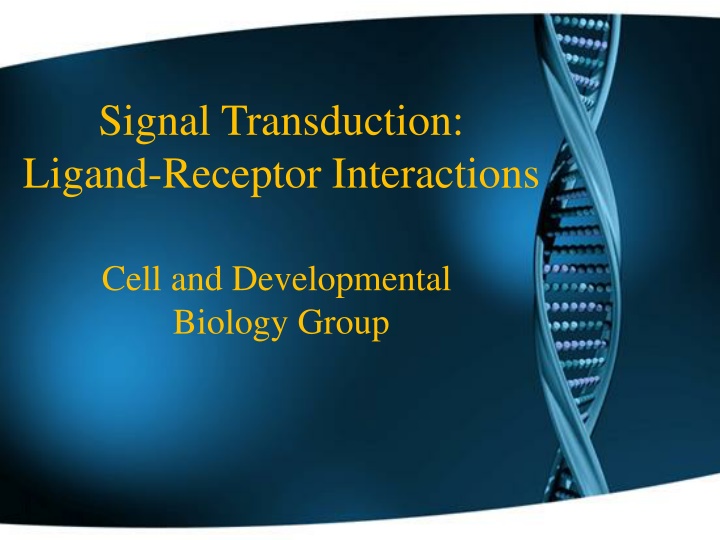 signal transduction ligand receptor interactions n.w