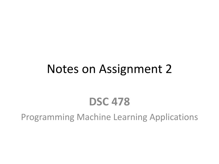 notes on assignment 2 n.w