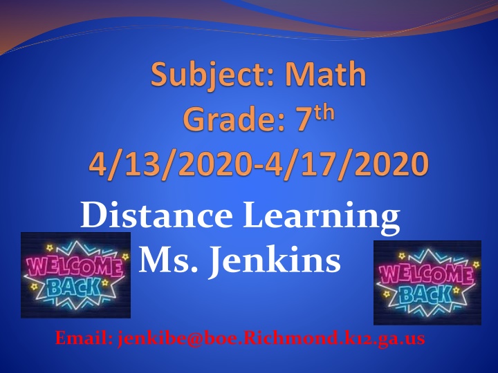 distance learning ms jenkins n.w