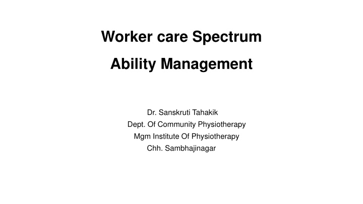 worker care spectrum n.w