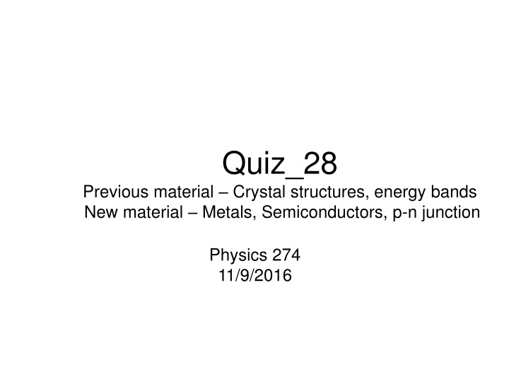 quiz 28 n.w