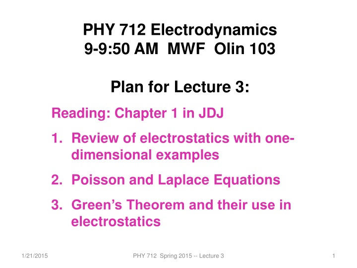phy 712 electrodynamics 9 9 50 am mwf olin 103 n.w