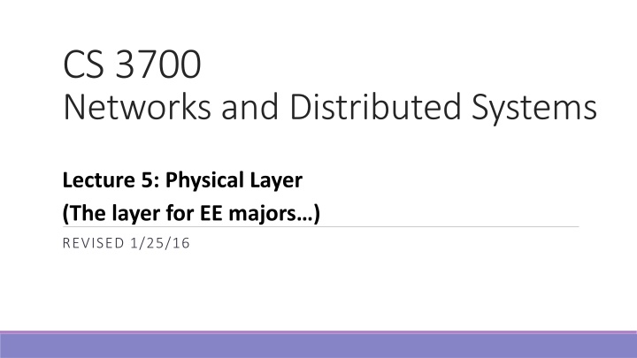 cs 3700 networks and distributed systems n.w