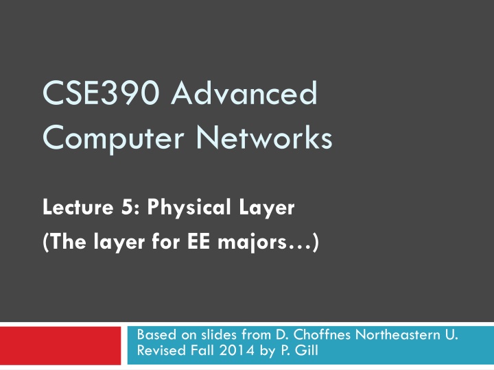 cse390 advanced computer networks n.w