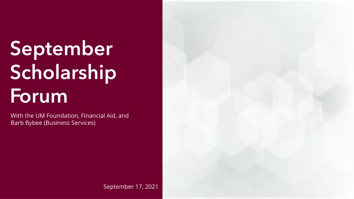 september scholarship forum n.w