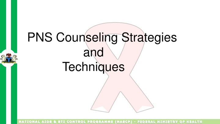 pns counseling strategies and techniques n.w