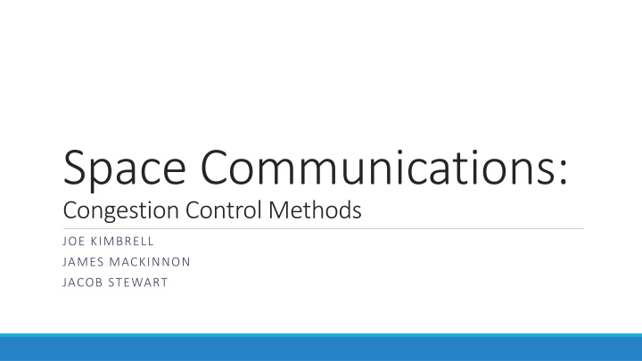 space communications congestion control methods n.w