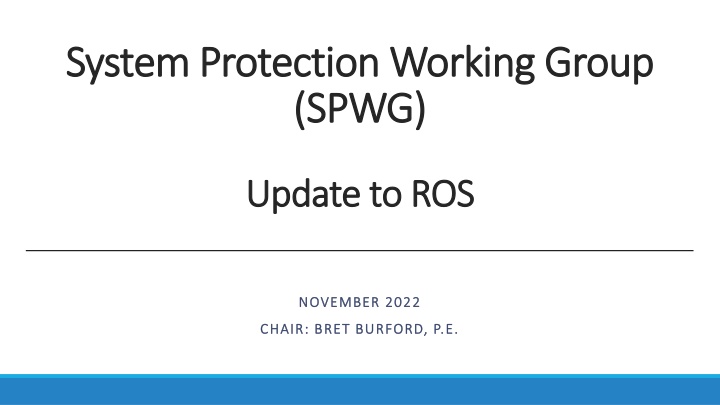 system protection working group system protection n.w
