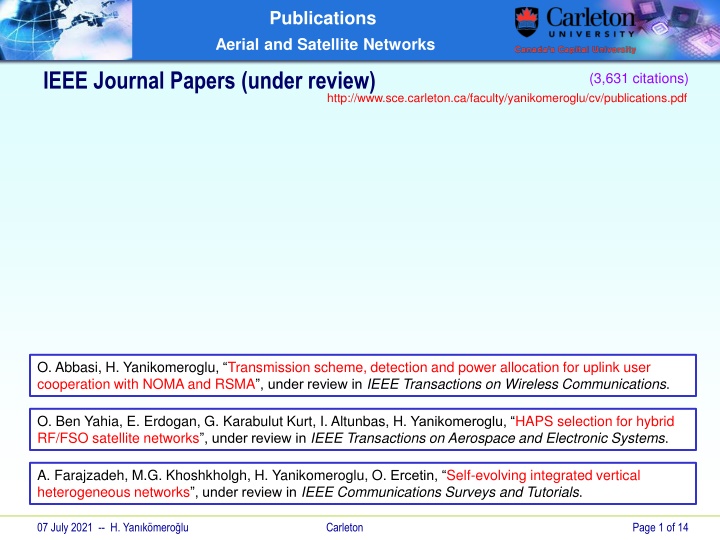 publications aerial and satellite networks n.w