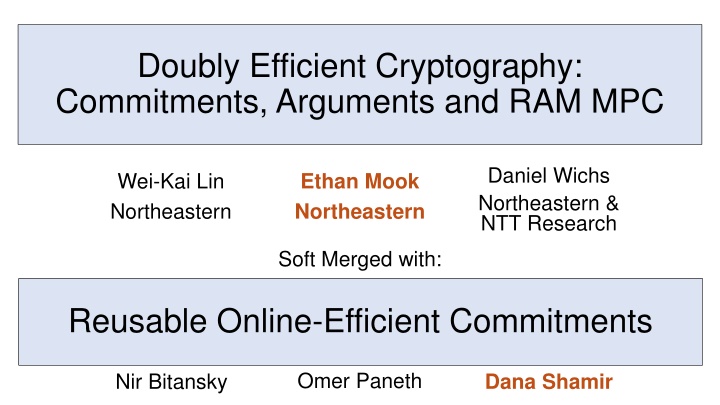 doubly efficient cryptography commitments n.w