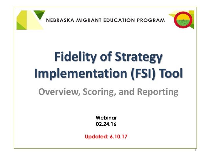 fidelity of strategy implementation fsi tool n.w