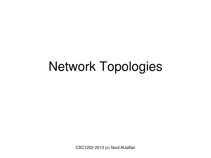network topologies n.w