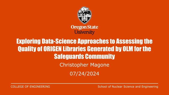 exploring data science approaches to assessing n.w