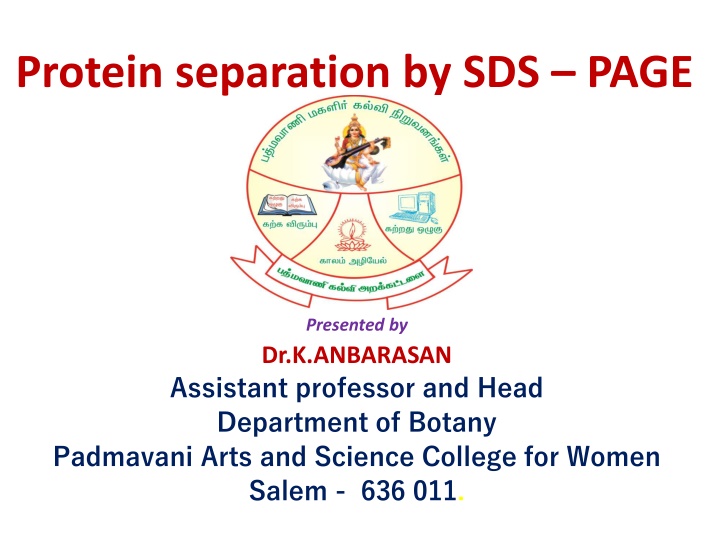 protein separation by sds page n.w
