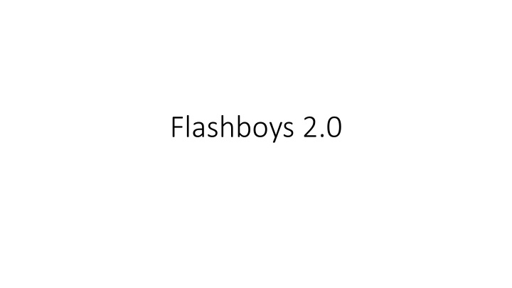 flashboys 2 0 n.w