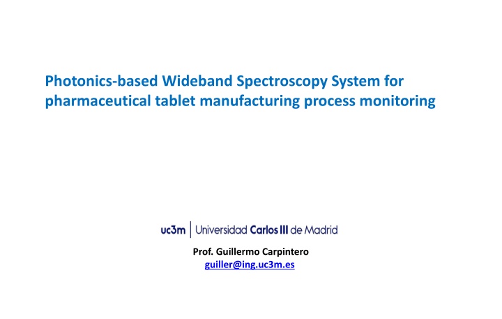 photonics based wideband spectroscopy system n.w