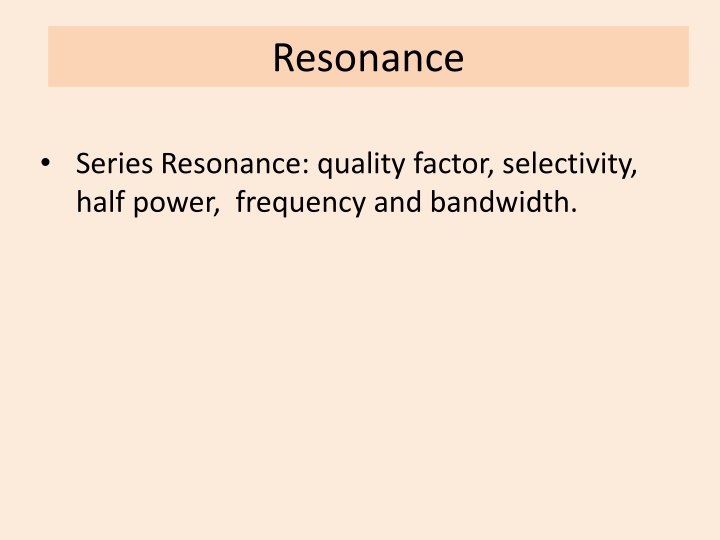 resonance n.w