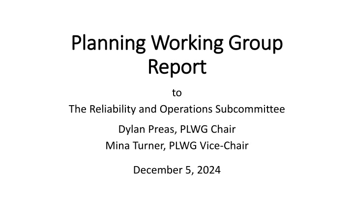 planning working group planning working group n.w