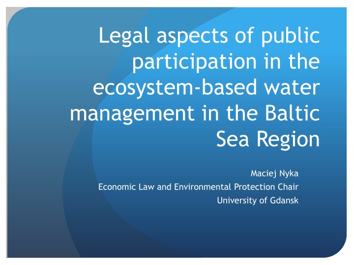 legal aspects of public participation n.w