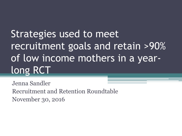 strategies used to meet recruitment goals n.w