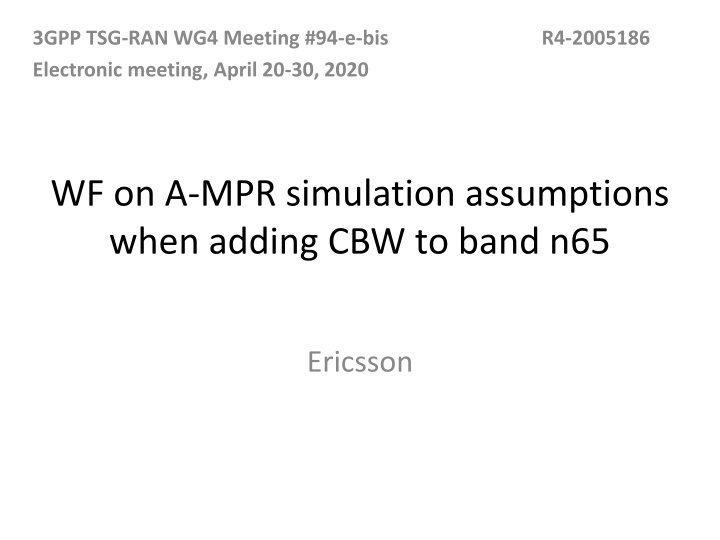 3gpp tsg ran wg4 meeting 94 e bis electronic n.w