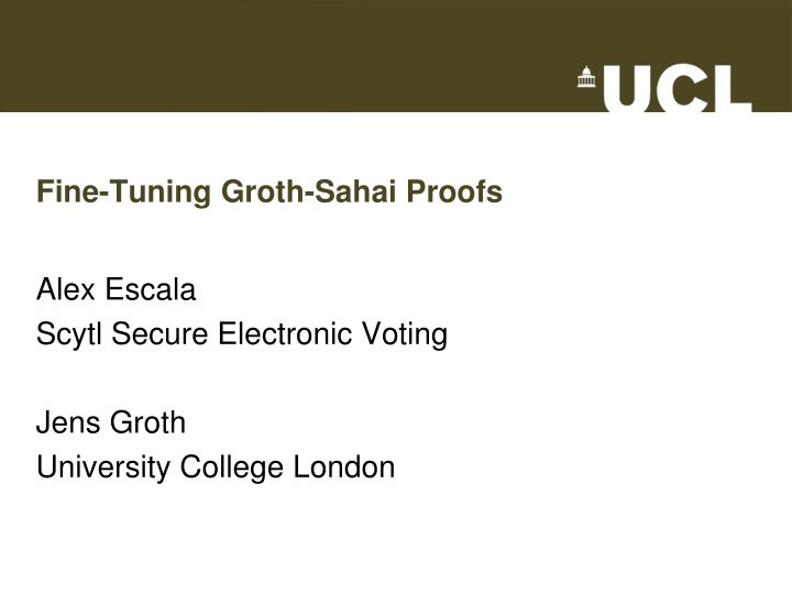 fine tuning groth sahai proofs n.w