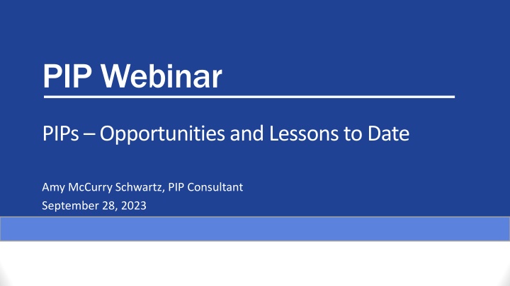 pip webinar n.w