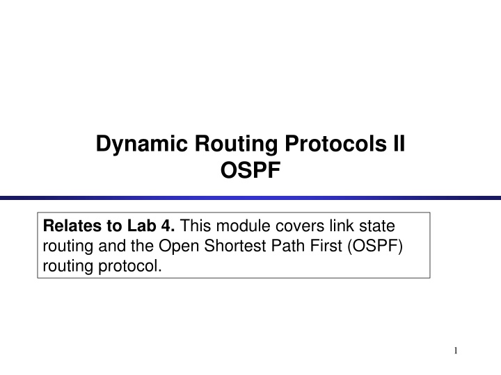 dynamic routing protocols ii ospf n.w