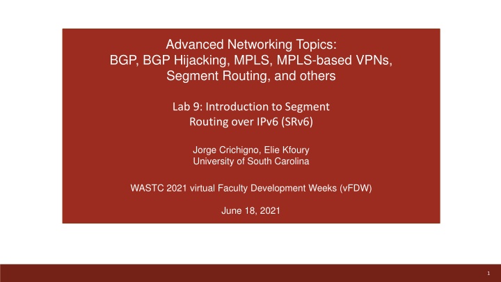 advanced networking topics bgp bgp hijacking mpls n.w