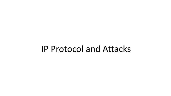 ip protocol and attacks n.w